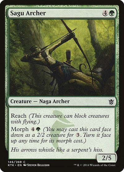 2014 Magic: The Gathering: Khans of Tarkir (KTK) - Sagu Archer (#146, Common) (, Moderately Played)
