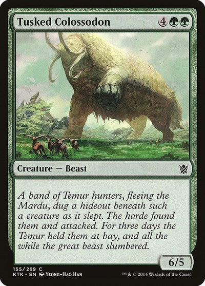 2014 Magic: The Gathering: Khans of Tarkir (KTK) - Tusked Colossodon (#155, Common) (, Lightly Played)