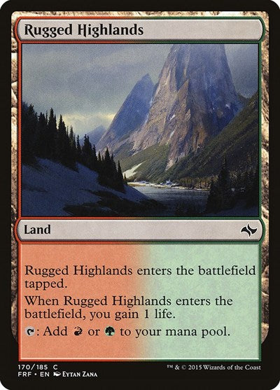 2015 Magic: The Gathering: Fate Reforged (FRF) - Rugged Highlands (#170, Common) (, Lightly Played)