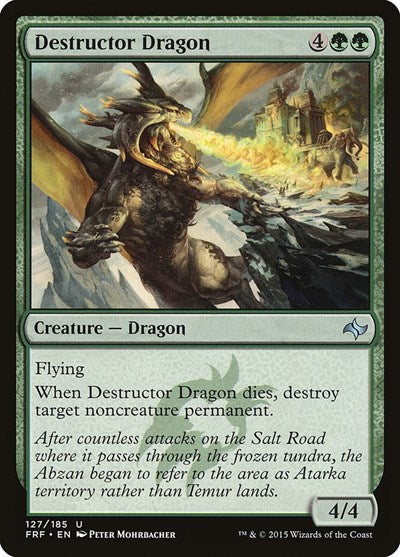 2015 Magic: The Gathering: Fate Reforged (FRF) - Destructor Dragon (#127, Uncommon) (, Moderately Played)