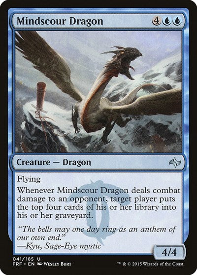 2015 Magic: The Gathering: Fate Reforged (FRF) - Mindscour Dragon (#41, Uncommon) (, Moderately Played)