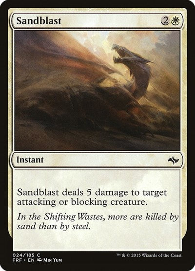 2015 Magic: The Gathering: Fate Reforged (FRF) - Sandblast (#24, Common) (, Lightly Played)