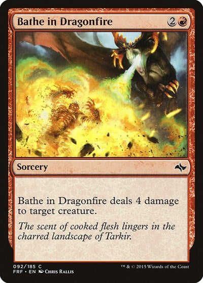 2015 Magic: The Gathering: Fate Reforged (FRF) - Bathe in Dragonfire (#92, Common) (, Moderately Played)