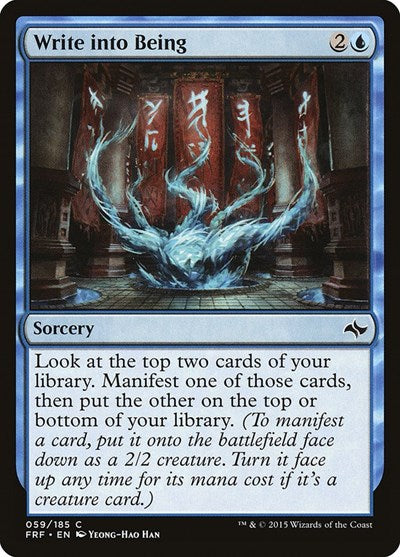 2015 Magic: The Gathering: Fate Reforged (FRF) - Write into Being (#59, Common) (, Moderately Played)