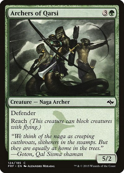 2015 Magic: The Gathering: Fate Reforged (FRF) - Archers of Qarsi (#124, Common) (, Lightly Played)