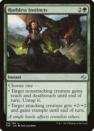 2015 Magic: The Gathering: Fate Reforged (FRF) - Ruthless Instincts (#136, Uncommon) (, Lightly Played)