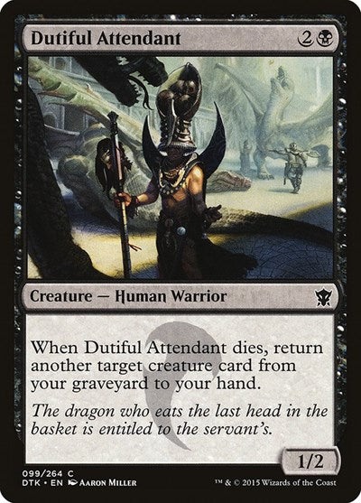2015 Magic: The Gathering: Dragons of Tarkir (DTK) - Dutiful Attendant (#99, Common) (, Lightly Played)