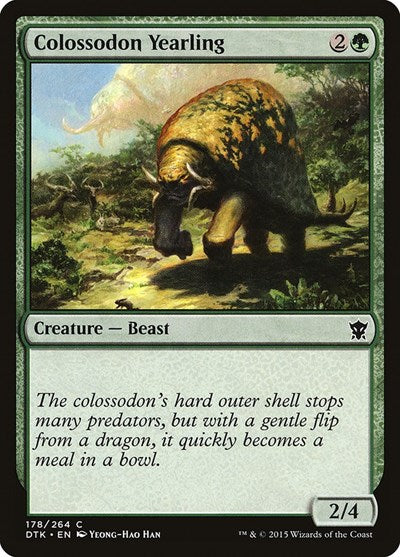 2015 Magic: The Gathering: Dragons of Tarkir (DTK) - Colossodon Yearling (#178, Common) (, Lightly Played)
