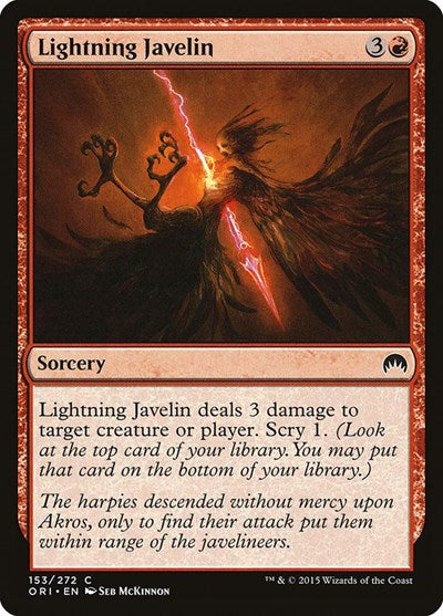 2015 Magic: The Gathering: Magic Origins (ORI) - Lightning Javelin (#153, Common) (, Near Mint)
