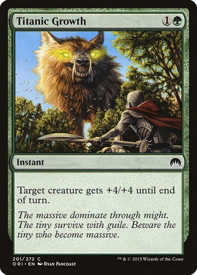 2015 Magic: The Gathering: Magic Origins (ORI) - Titanic Growth (#201, Common) (, Lightly Played)