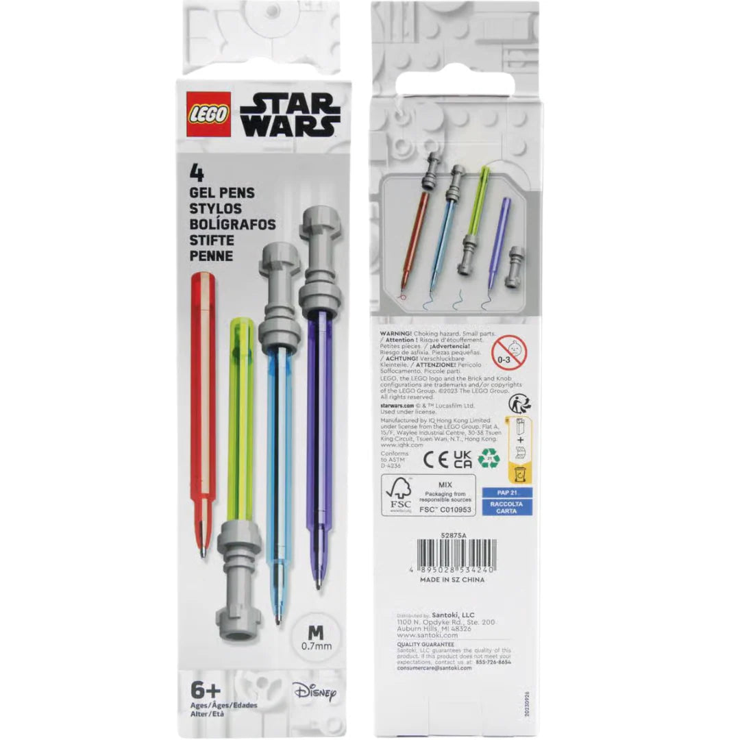 LEGO Star Wars Lightsaber Gel Pen 4 Pack