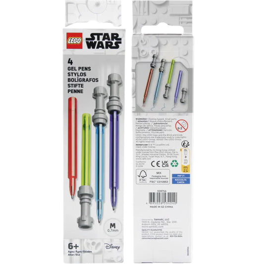 LEGO Star Wars Lightsaber Gel Pen 4 Pack