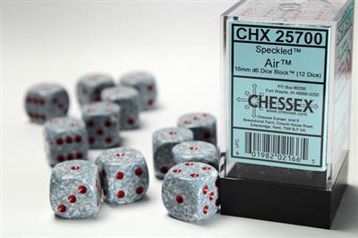 16mm D6 Dice Block (12) - Speckled Air