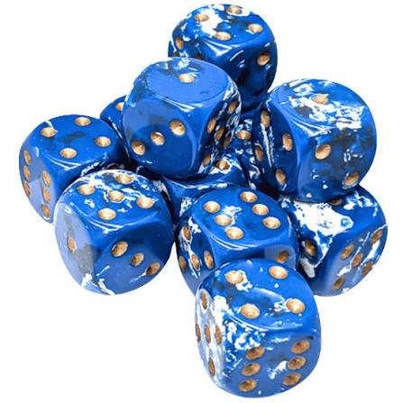 Chessex Dice 16mm wavebreak gold