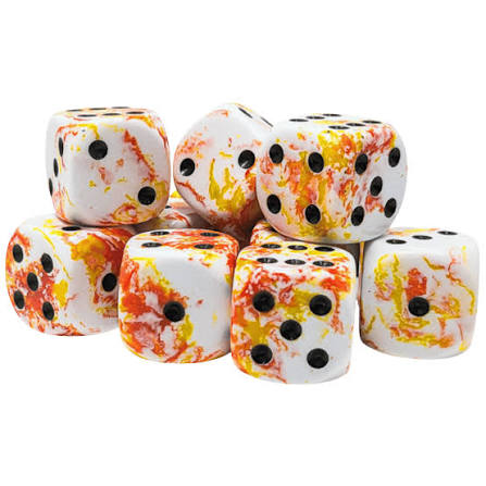 Chessex Dice 16mm sunrise black