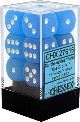 Chessex Dice 16mm blue white